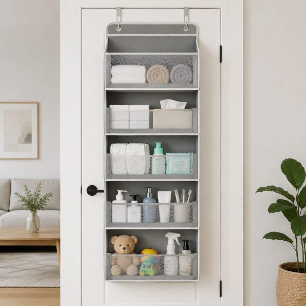5-tier-over-the-door-storage-organizer-bedroom-lifestyle 5-tier over-the-door storage organizer for bedroom