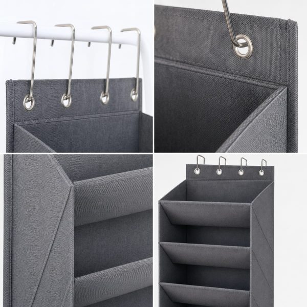 6-tier over-the-door shoe organizer pocket detail