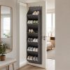 6-tier over-the-door shoe organizer for room storage