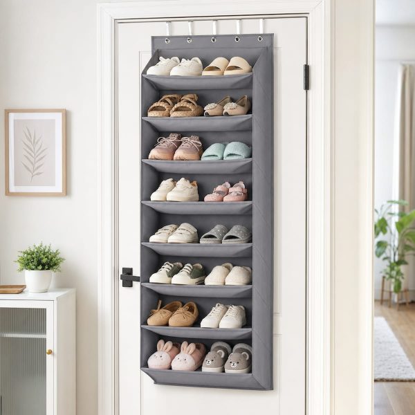 8-tier over-the-door shoe organizer front view