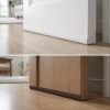 Door draft stopper strip before and after
