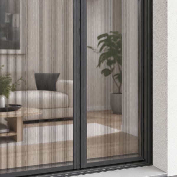 Magnetic screen door for living room