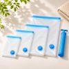Vacuum storage bags with manual pump